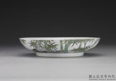 图片[2]-Dish with bamboo and rocks in falangcai painted enamels, Qing dynasty, Yongzheng reign 1723-1735-China Archive